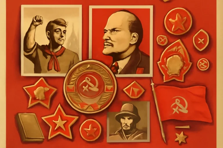 Tema sovetskoj simvoliki plakaty znachki i predmety nostalgii v stile cccr 765c043.webp